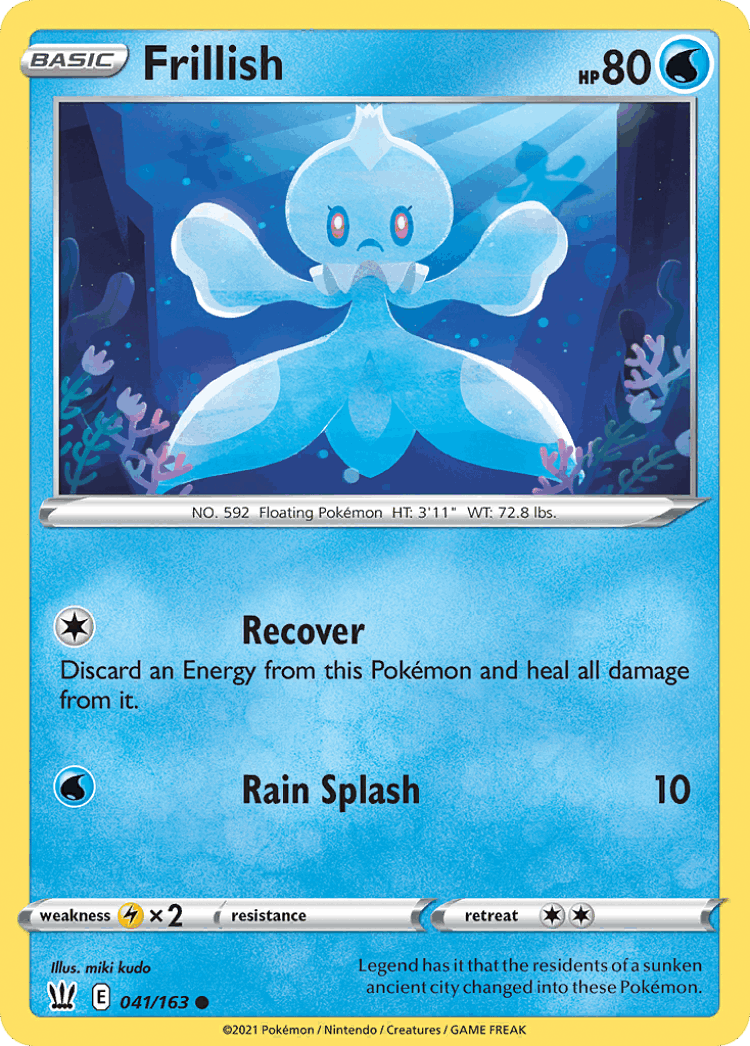 Frillish #41 from Battle Styles - Common - Illustrated by miki kudo