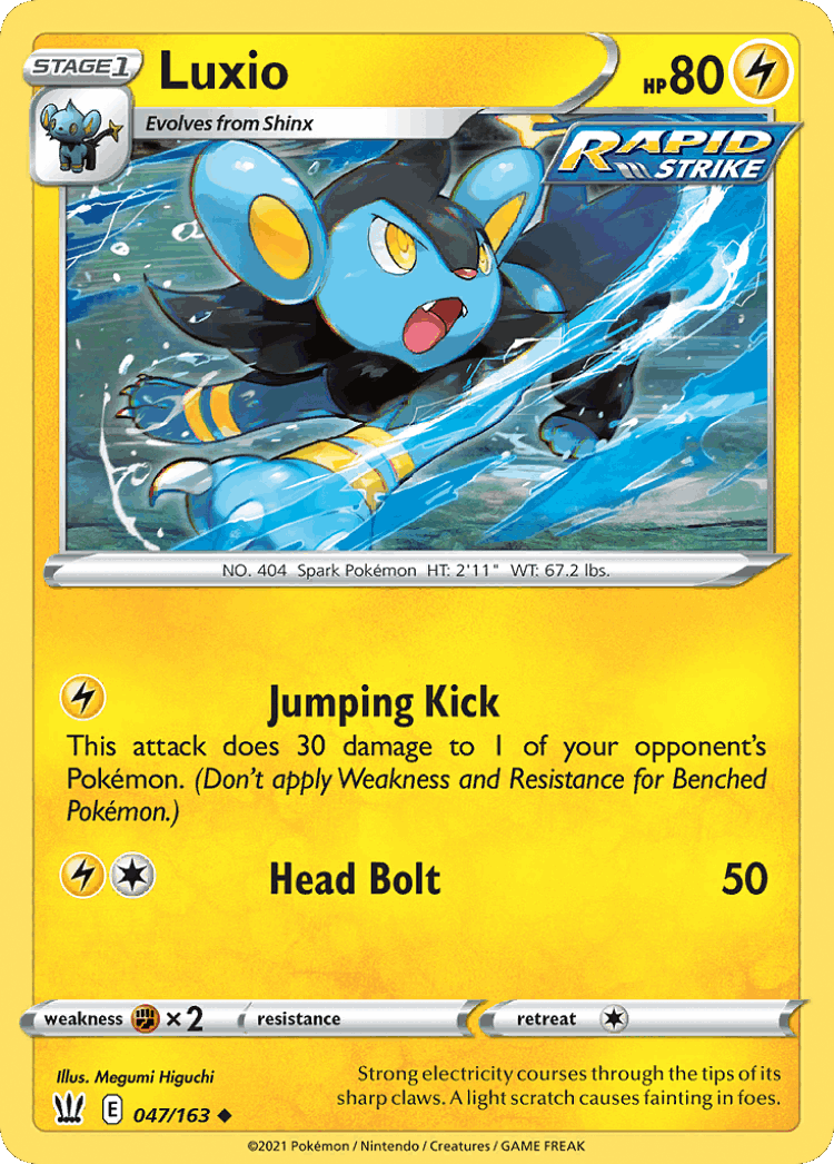 Luxio #47 from Battle Styles - Uncommon - Illustrated by Megumi Higuchi