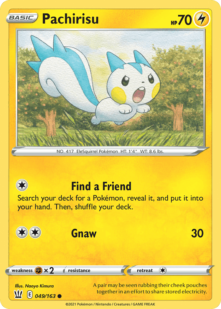 Pachirisu #49 from Battle Styles - Common - Illustrated by Naoyo Kimura