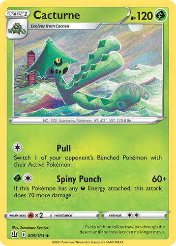 Cacturne Pokémon TCG card art