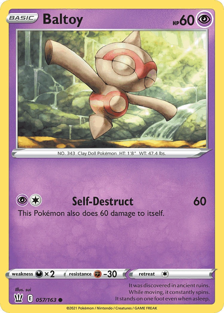Baltoy #57 from Battle Styles - Common - Illustrated by sui