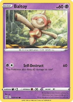 Baltoy 57, Battle Styles