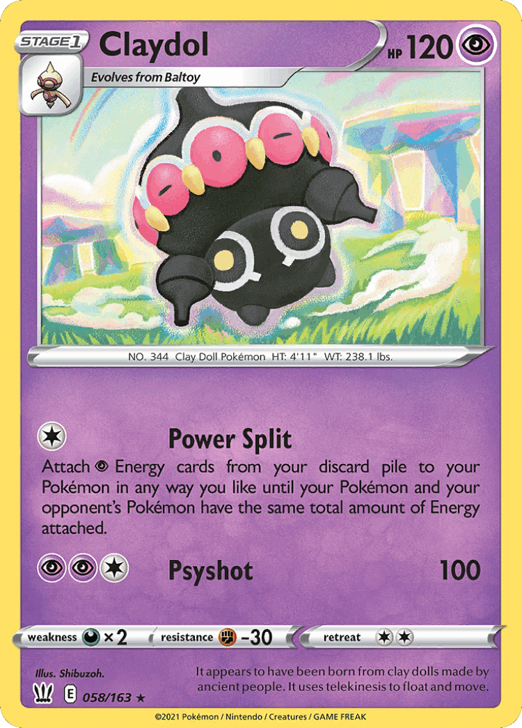 Claydol #58 from Battle Styles - Rare - Illustrated by Shibuzoh.