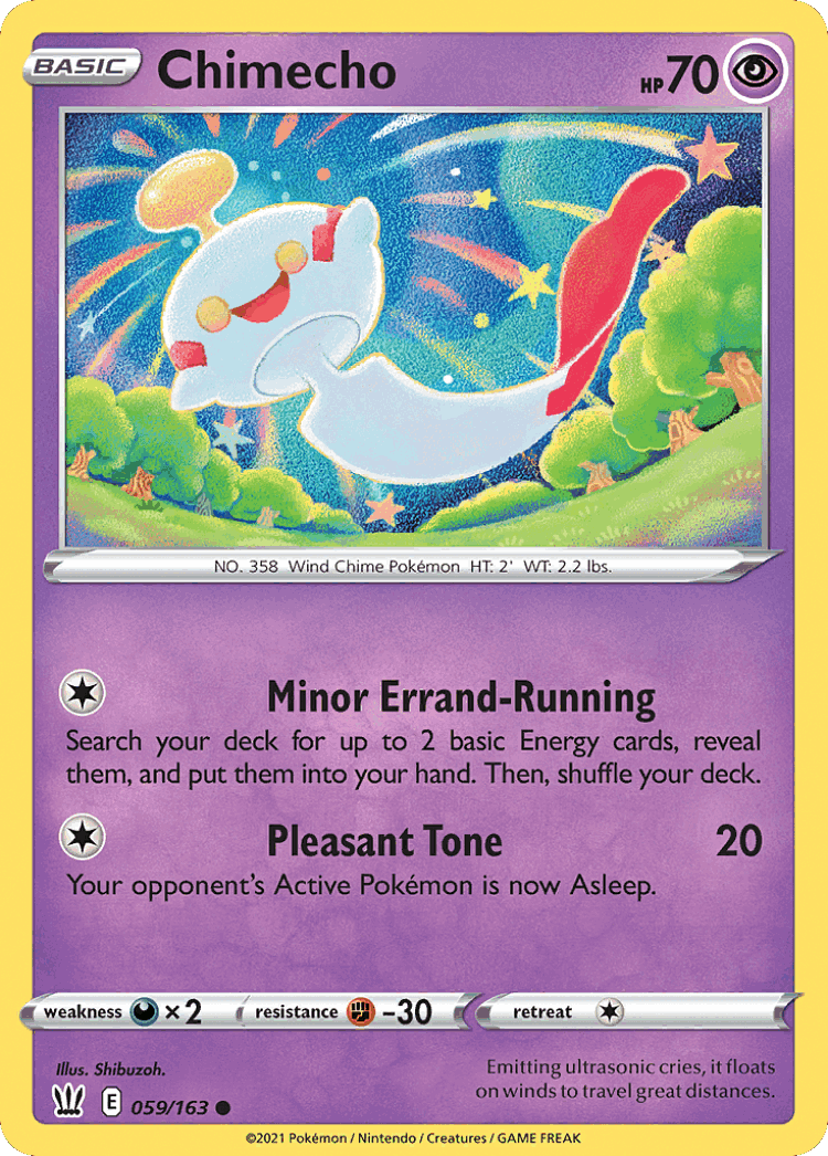 Chimecho #59 from Battle Styles - Common - Illustrated by Shibuzoh.