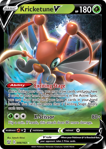 Kricketune V Pokémon TCG card art