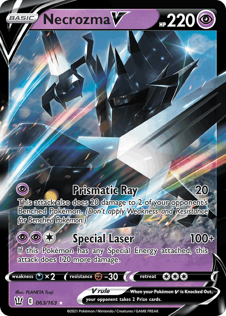 Necrozma V #63 from Battle Styles - Rare Holo V - Illustrated by PLANETA Tsuji