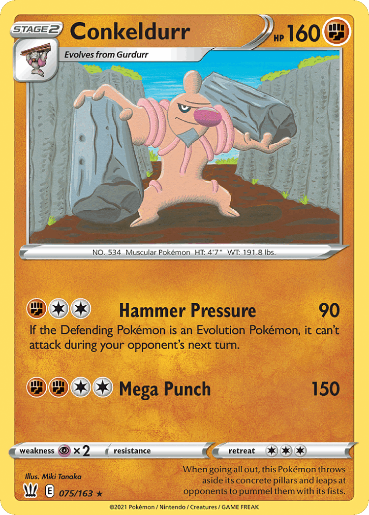 Conkeldurr #75 from Battle Styles - Rare - Illustrated by Miki Tanaka