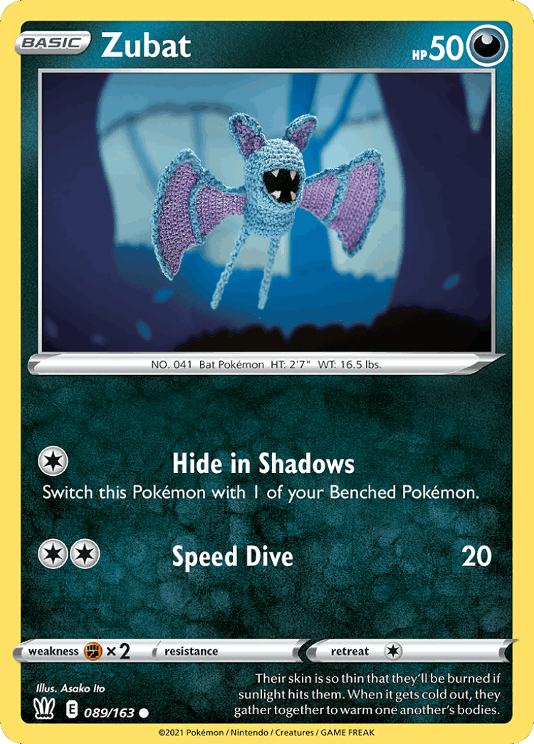 Zubat #89 from Battle Styles - Common - Illustrated by Asako Ito