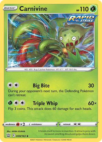 Carnivine Pokémon TCG card art