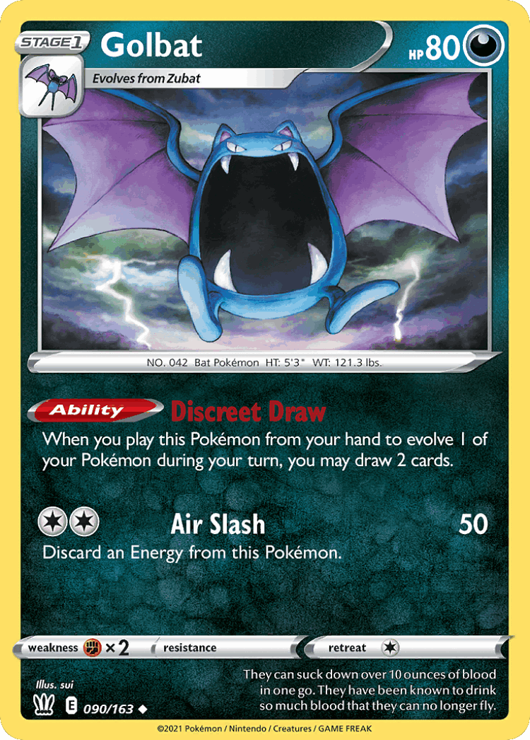 Golbat #90 from Battle Styles - Uncommon - Illustrated by sui