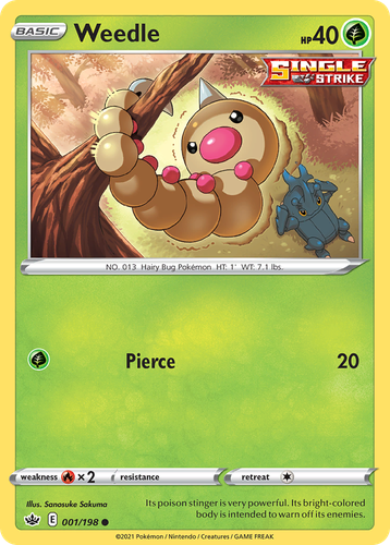 Weedle Pokémon TCG card art