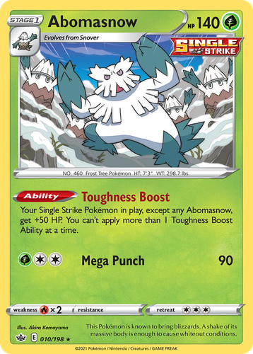 Abomasnow Pokémon TCG card art