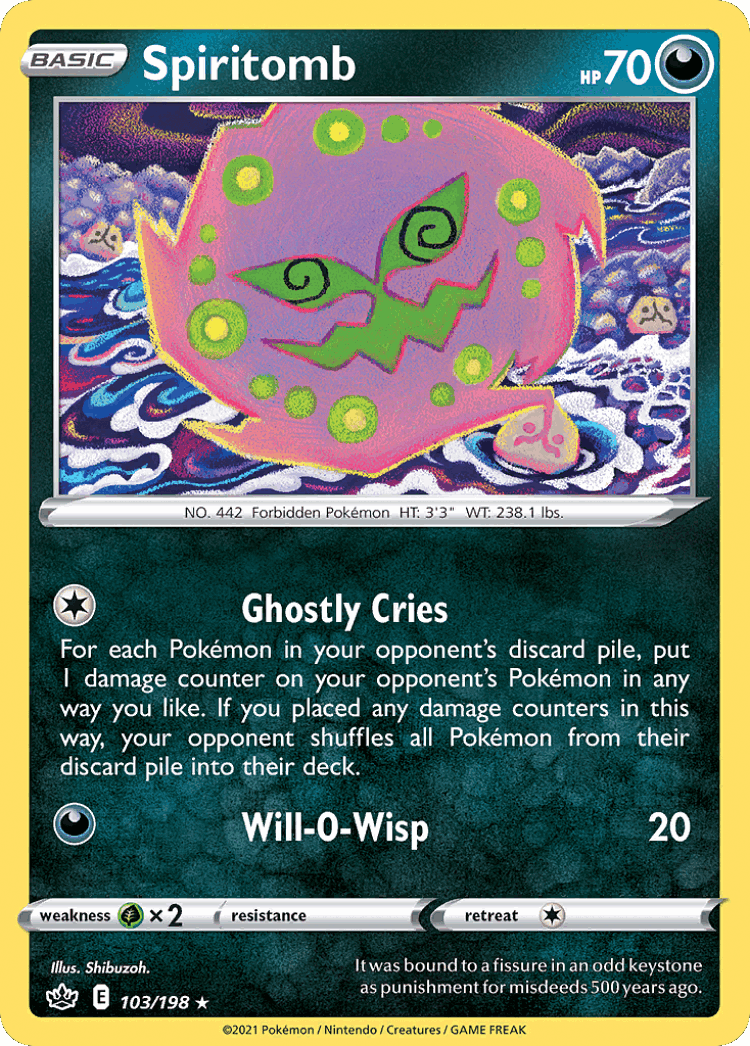Spiritomb #103 from Chilling Reign - Rare - Illustrated by Shibuzoh.
