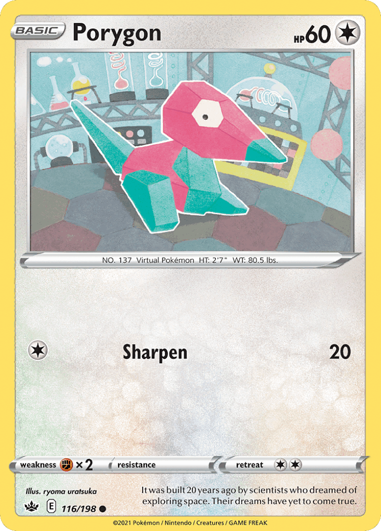 Porygon #116 from Chilling Reign - Common - Illustrated by ryoma uratsuka