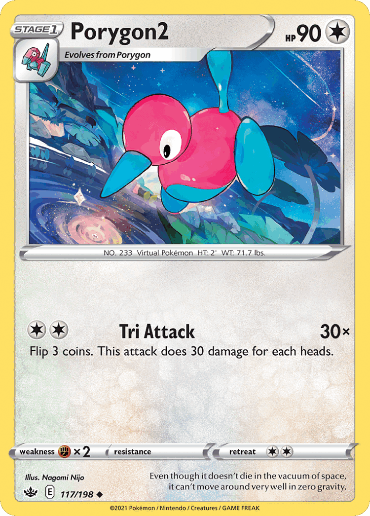 Porygon2 #117 from Chilling Reign - Uncommon - Illustrated by Nagomi Nijo