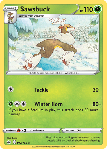 Sawsbuck Pokémon TCG card art
