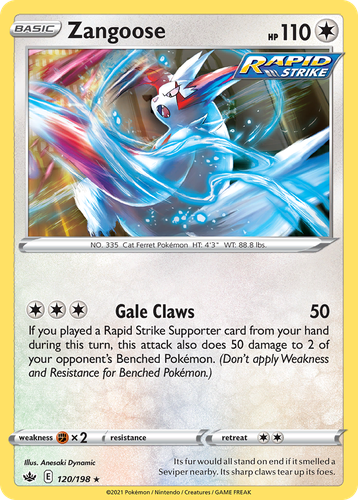 Zangoose 120, Chilling Reign