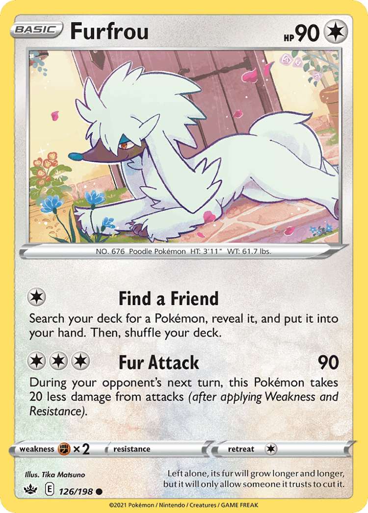 Furfrou #126 from Chilling Reign - Common - Illustrated by Tika Matsuno