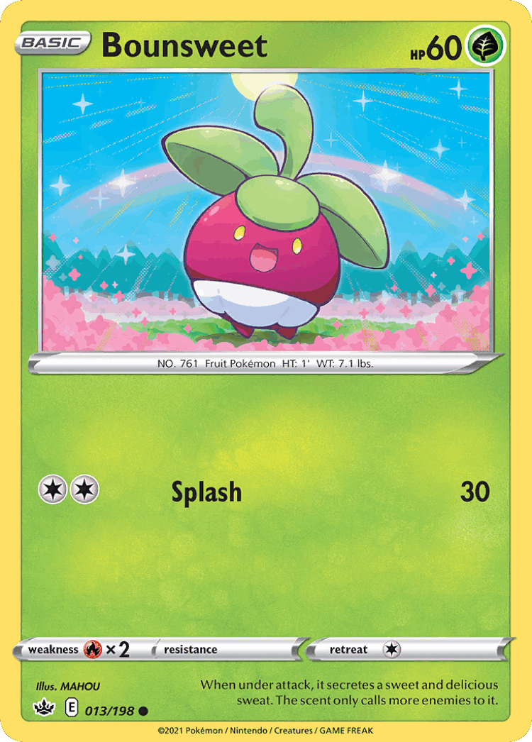 Bounsweet #13 from Chilling Reign - Common - Illustrated by MAHOU