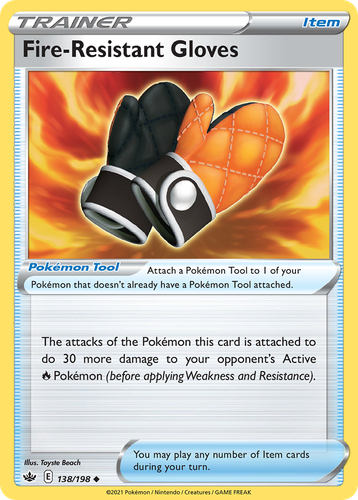 Fire-Resistant Gloves #138 from Chilling Reign - Uncommon - Illustrated by Toyste Beach