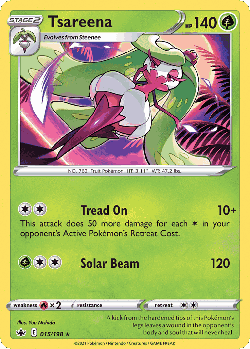 Tsareena Pokémon TCG card art