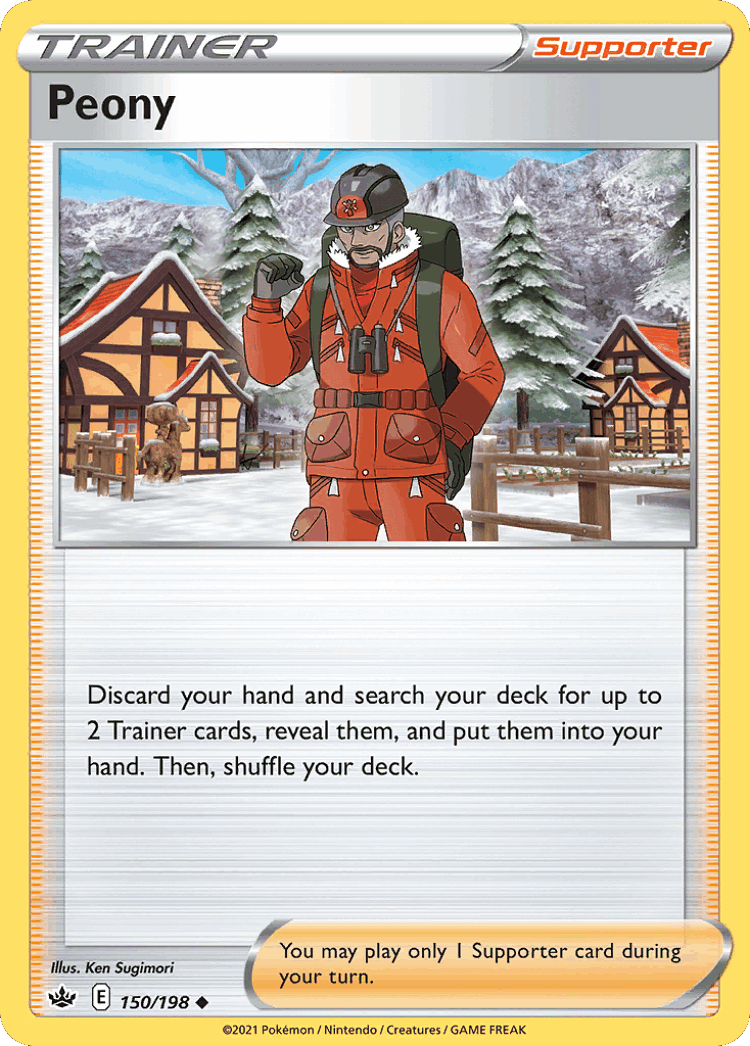 Peony #150 from Chilling Reign - Uncommon - Illustrated by Ken Sugimori