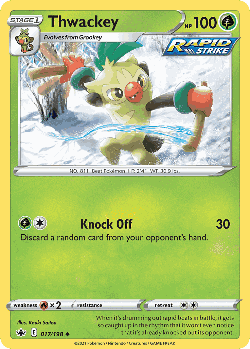 Thwackey Pokémon TCG card art