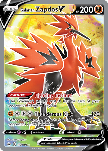Galarian Zapdos V 173, Chilling Reign