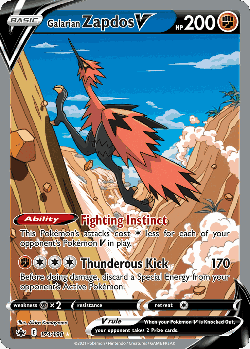 Galarian Zapdos V 174, Chilling Reign