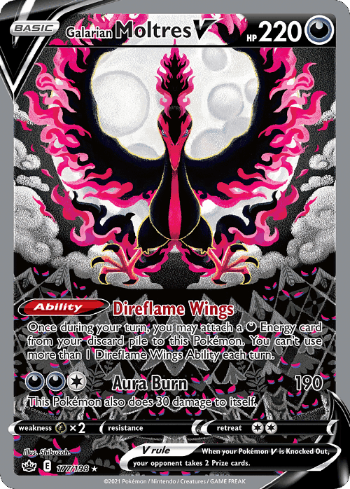 Galarian Moltres V card art