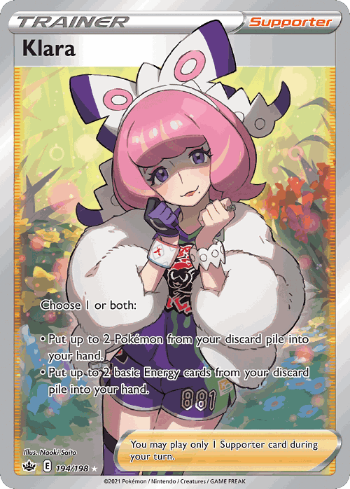 Klara #194 from Chilling Reign - Rare Ultra - Illustrated by Naoki Saito