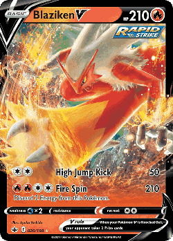 Blaziken V Pokémon TCG card art