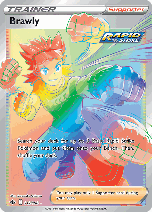 Brawly #212 from Chilling Reign - Rare Rainbow - Illustrated by Sanosuke Sakuma