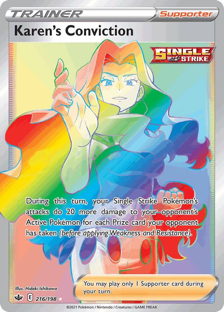 Karen's Conviction #216 from Chilling Reign - Rare Rainbow - Illustrated by Hideki Ishikawa