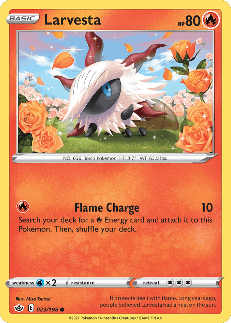Larvesta #23 from Chilling Reign - Common - Illustrated by Misa Tsutsui