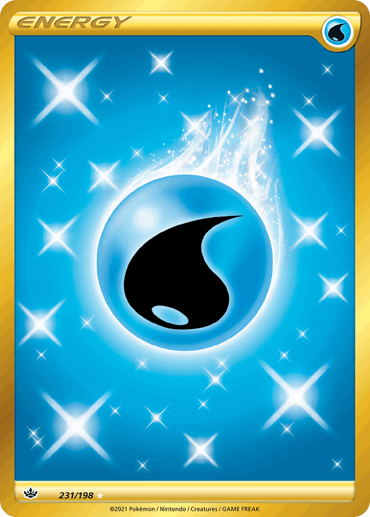 Water Energy #231 from Chilling Reign - Rare Secret