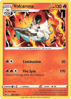 Volcarona Pokémon TCG card art