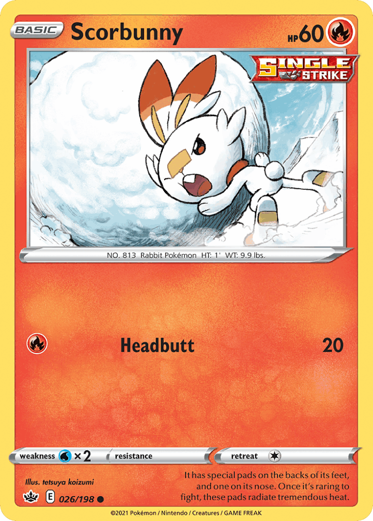 Scorbunny #26 from Chilling Reign - Common - Illustrated by tetsuya koizumi