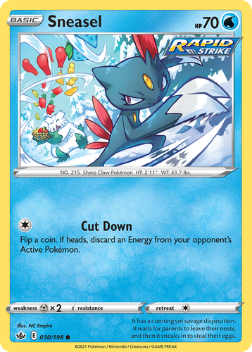 Sneasel #30 from Chilling Reign - Common - Illustrated by NC Empire
