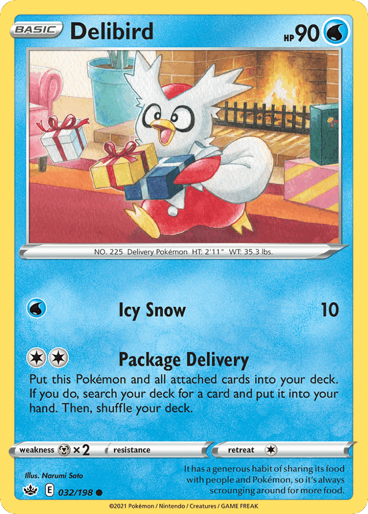 Delibird #32 from Chilling Reign - Common - Illustrated by Narumi Sato