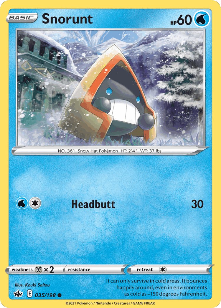 Snorunt #35 from Chilling Reign - Common - Illustrated by Kouki Saitou