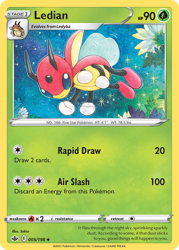 Ledian Pokémon TCG card art
