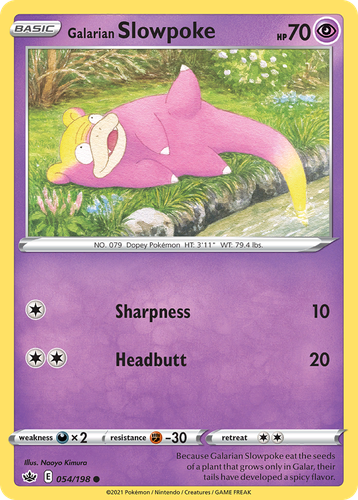 Galarian Slowpoke #54 from Chilling Reign - Common - Illustrated by Naoyo Kimura