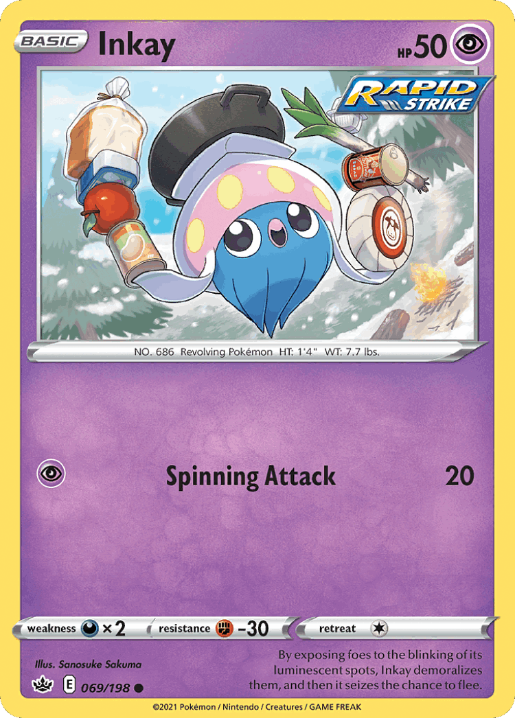 Inkay #69 from Chilling Reign - Common - Illustrated by Sanosuke Sakuma