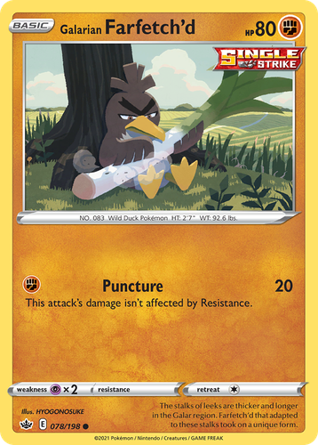 Galarian Farfetch'd #78 from Chilling Reign - Common - Illustrated by HYOGONOSUKE