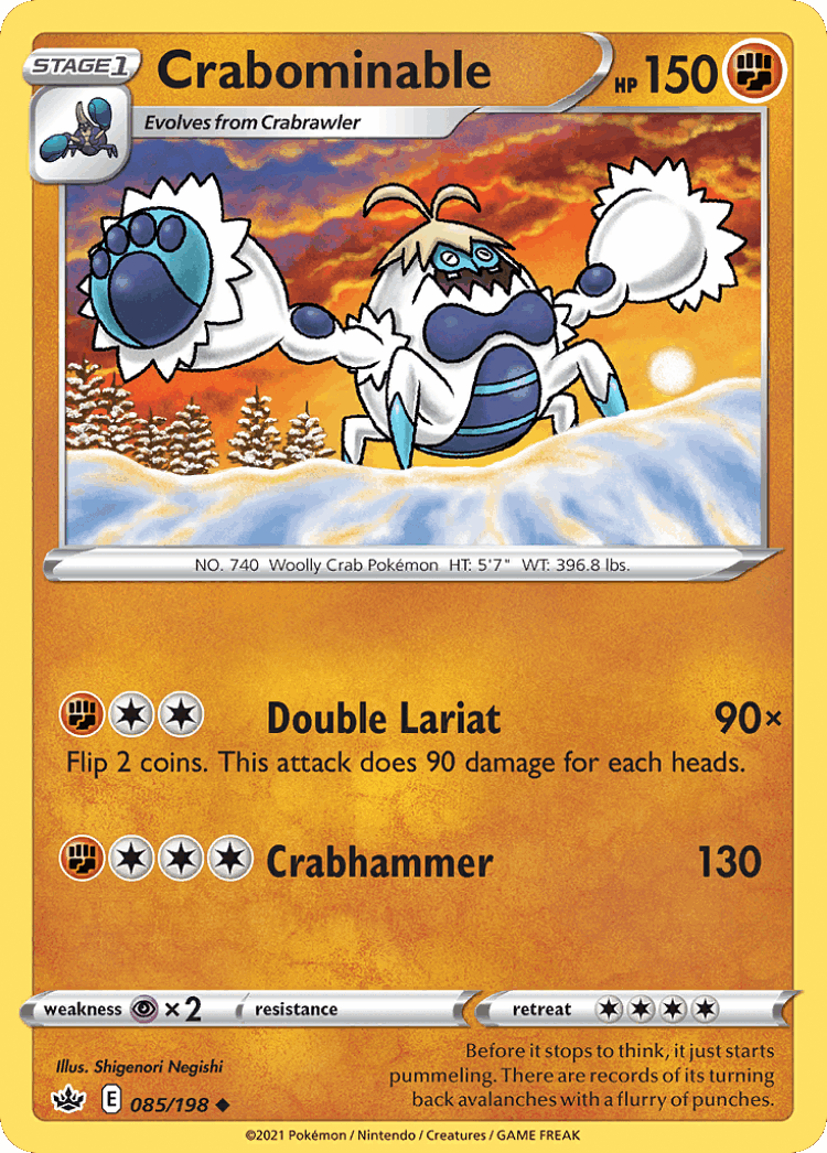 Crabominable #85 from Chilling Reign - Uncommon - Illustrated by Shigenori Negishi