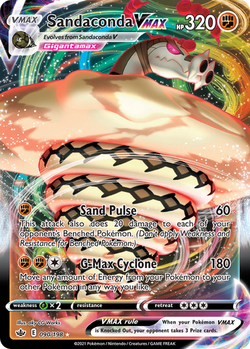 Sandaconda VMAX #90 from Chilling Reign - Rare Holo VMAX - Illustrated by aky CG Works
