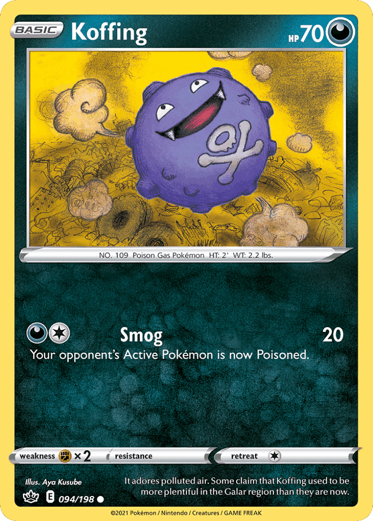 Koffing #94 from Chilling Reign - Common - Illustrated by Aya Kusube