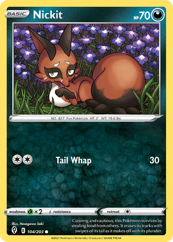 Nickit #104 from Evolving Skies - Common - Illustrated by Hasegawa Saki