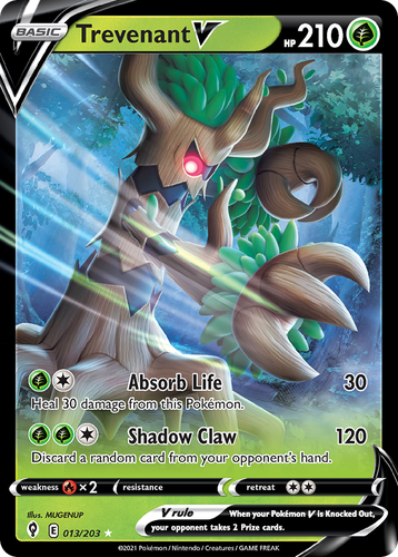 Trevenant V #13 from Evolving Skies - Rare Holo V - Illustrated by MUGENUP